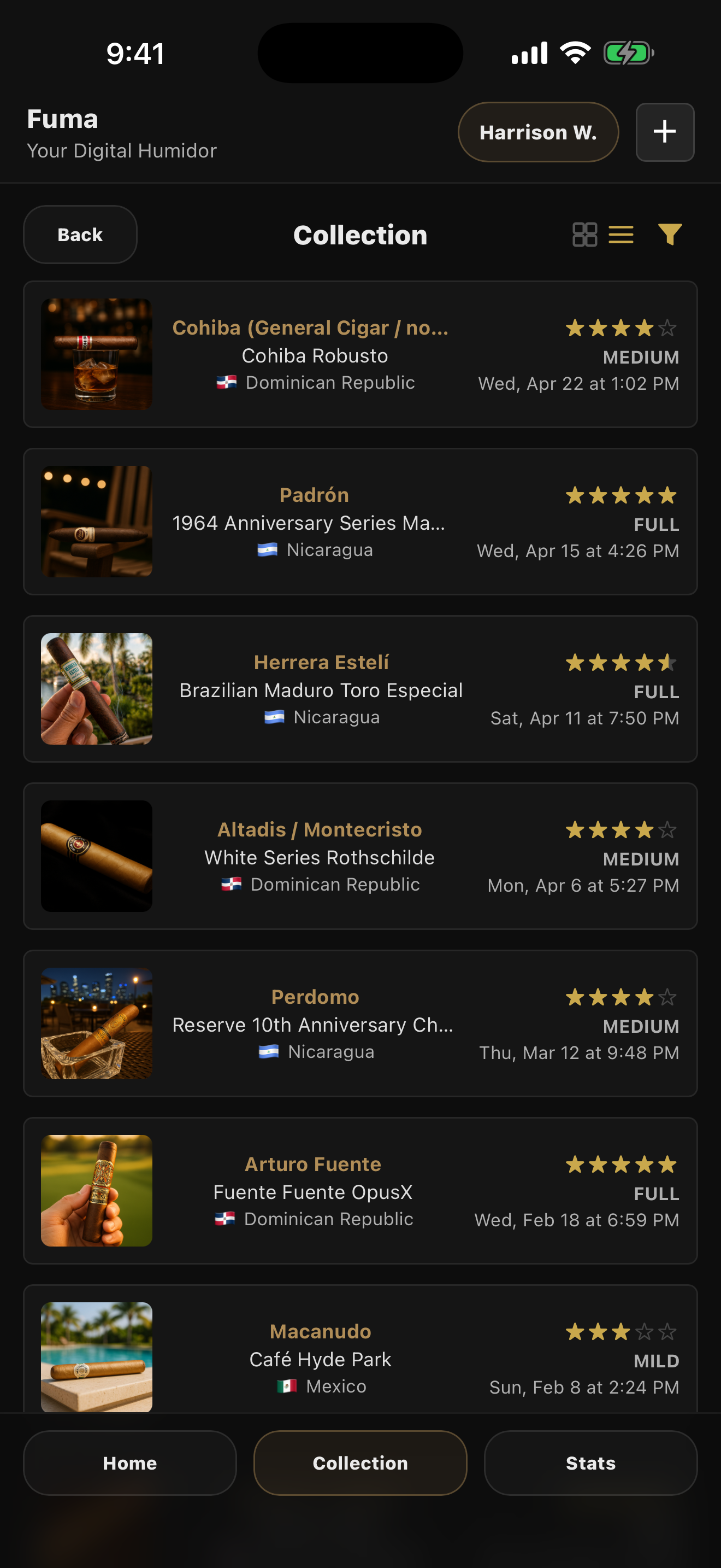 Collection list view